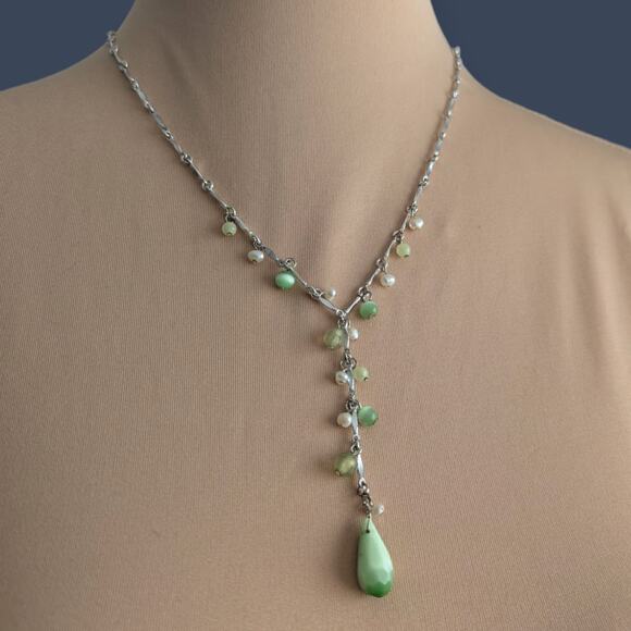 Avon Cat's Eye Velvet Effect Y Necklace - Picture 3 of 10